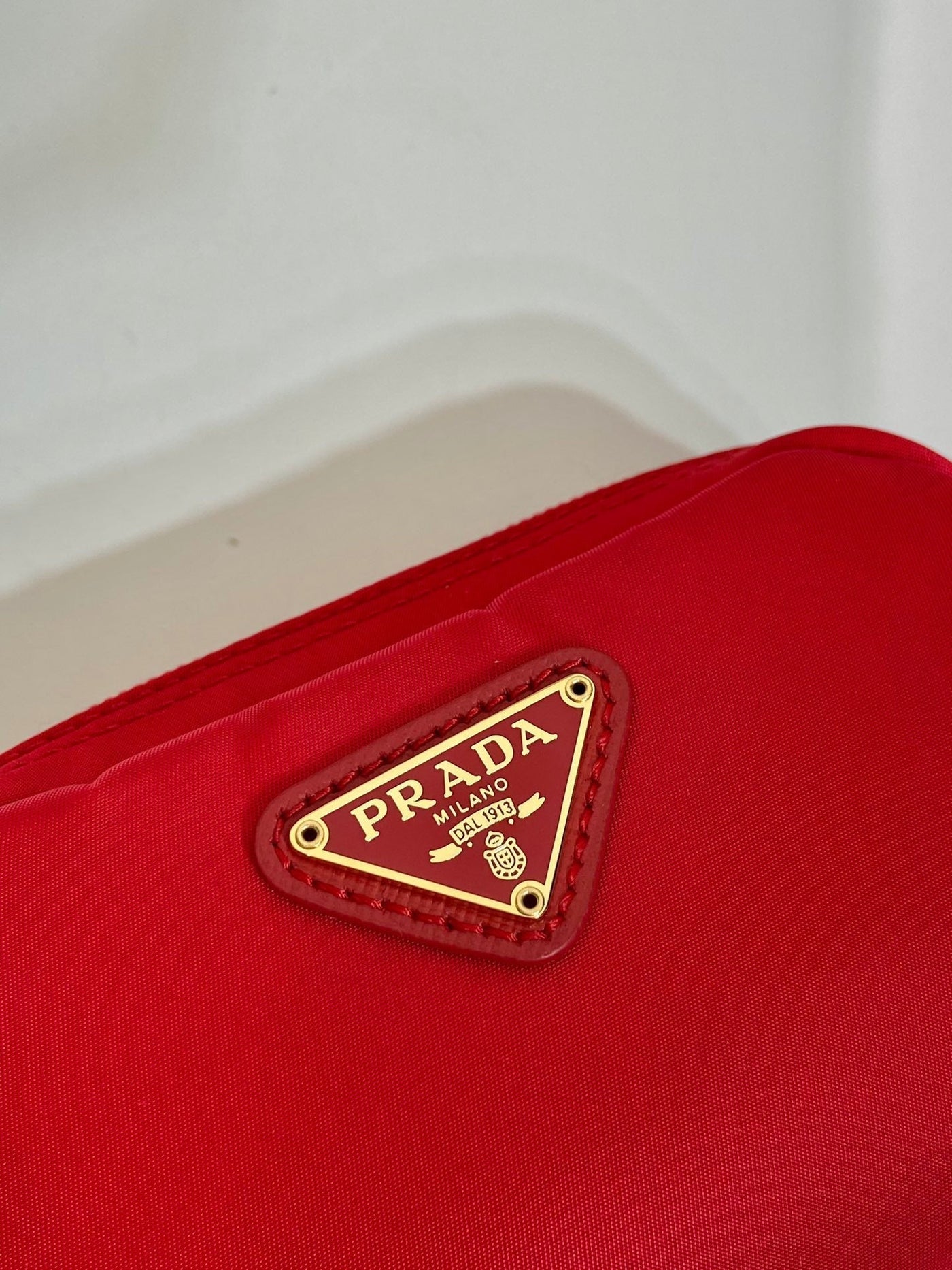 clutch 12 in passion red re-nylon - image 4