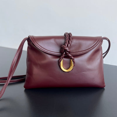 SMALL LIBERTA 27 IN WINE RED SMOOTH CALFSKIN GOLD HARDWARE - Main Image