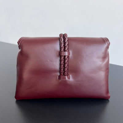 SMALL LIBERTA 27 IN WINE RED SMOOTH CALFSKIN GOLD HARDWARE - Image 9