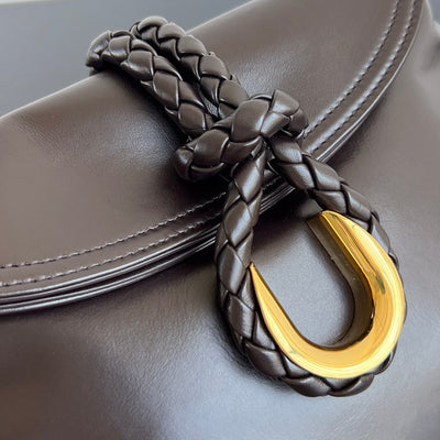 SMALL LIBERTA 27 IN CHOCOLATE SMOOTH CALFSKIN GOLD HARDWARE - Image 5
