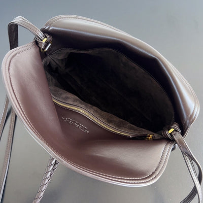 SMALL LIBERTA 27 IN CHOCOLATE SMOOTH CALFSKIN GOLD HARDWARE - Image 6