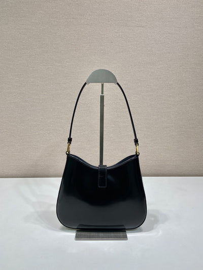 Pr*da cleo shoulder bag 22 in black brushed lambskin with clasp closure - image 4