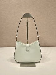 Pr*da cleo shoulder bag 22 in white brushed lambskin with clasp closure - image 2