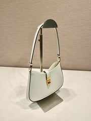 Pr*da cleo shoulder bag 22 in white brushed lambskin with clasp closure - image 4