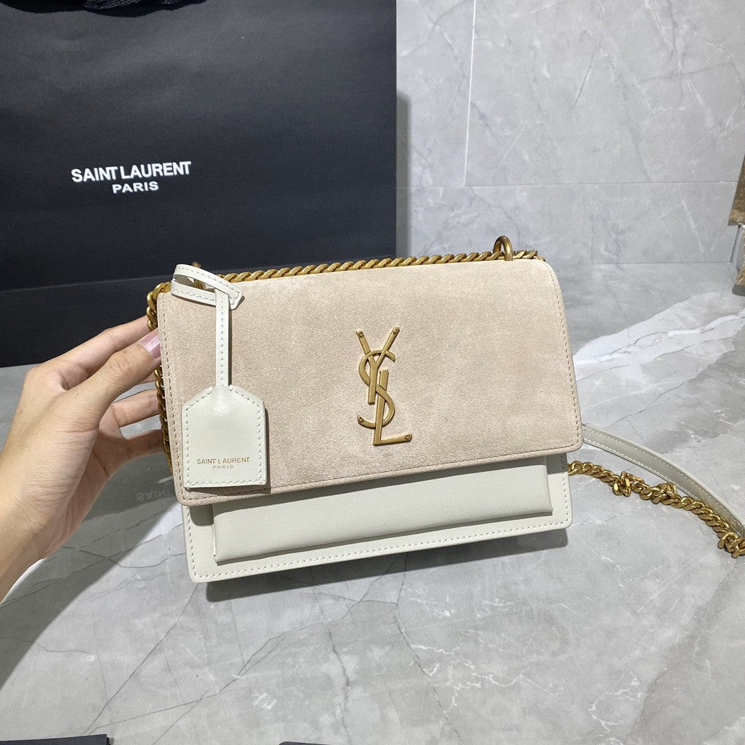 saint laurent sunset shoulder bag ‘sea salt’ - image 3