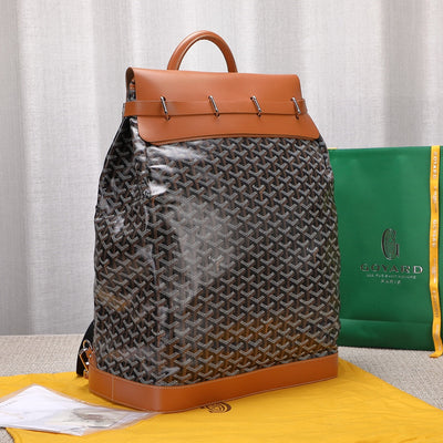 Goya*d black Goya*dine & brown leather steamer bag - image 4