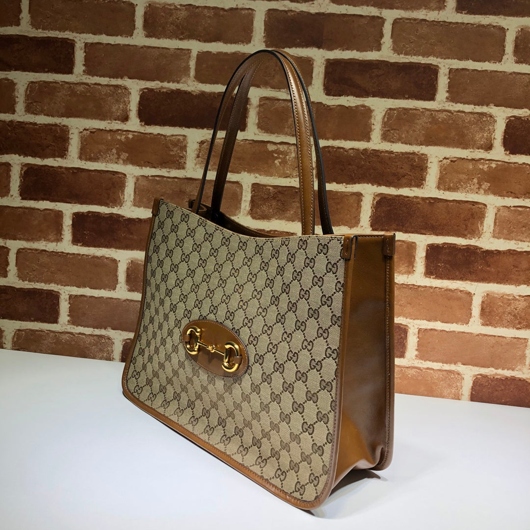 Guc*i horsebit 1955 gg supreme canvas leather - image 2
