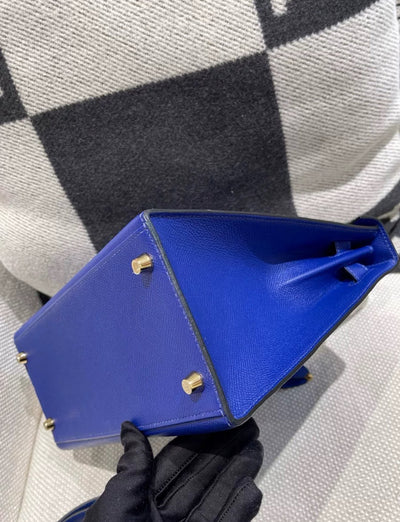 Herm*s kelly 28 electric blue epsom leather gold hardware - image 3