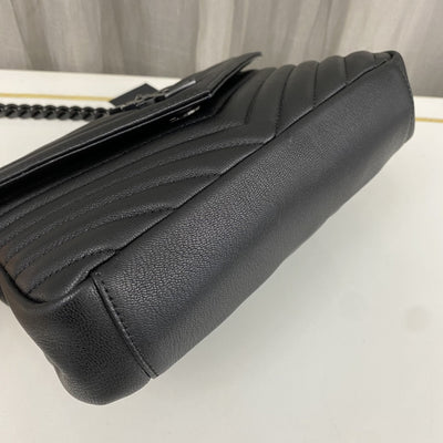 saint laurent medium college leather cross body bag in black - image 2