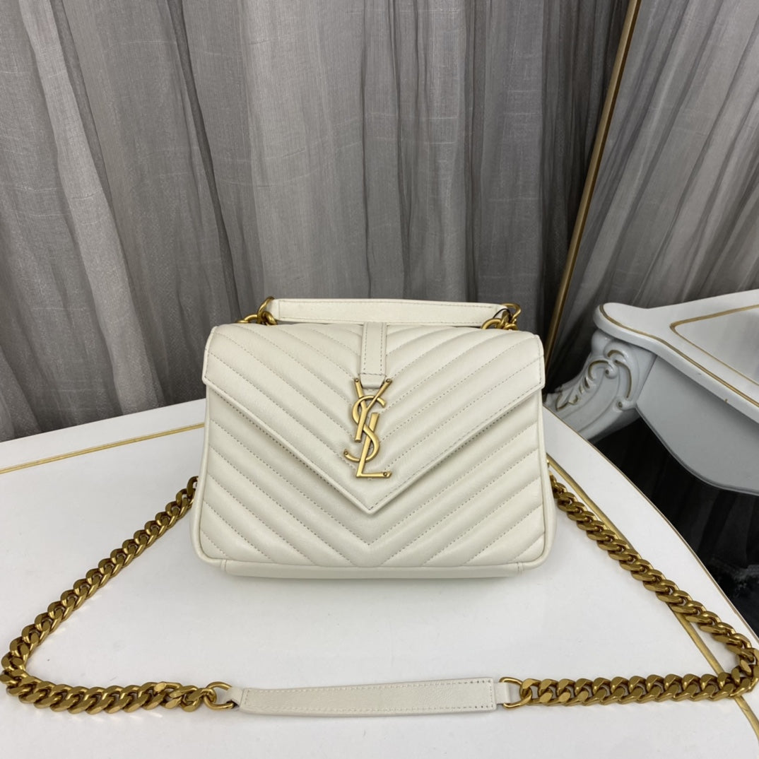 saint laurent medium college leather cross body bag - main image