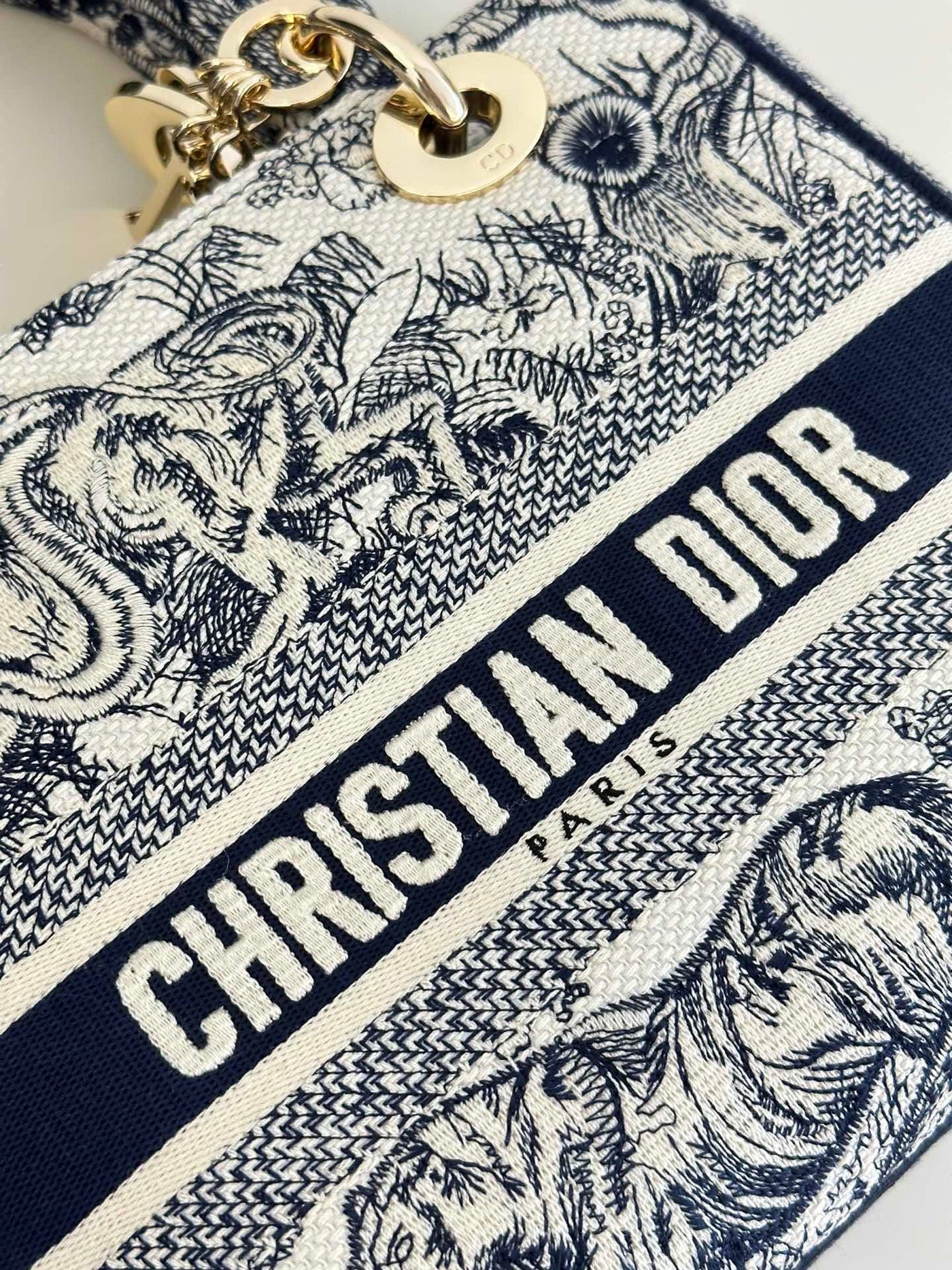 christian Di*r bag lady d-lite bag blue - image 5