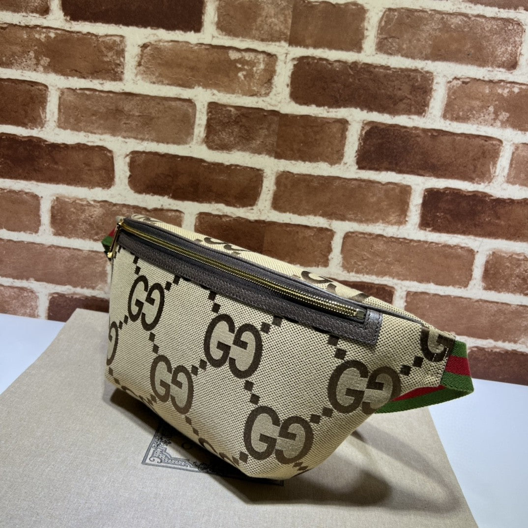 Guc*i belt bag jumbo gg canvas large brown - image 2