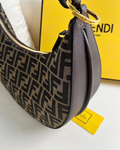 Fe*di graphy small brown ff jacquard bag - image 2