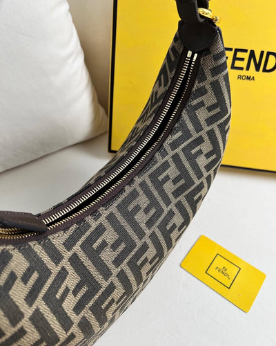 Fe*di graphy small brown ff jacquard bag - image 3
