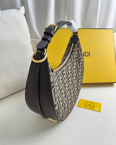 Fe*di graphy small brown ff jacquard bag - image 4