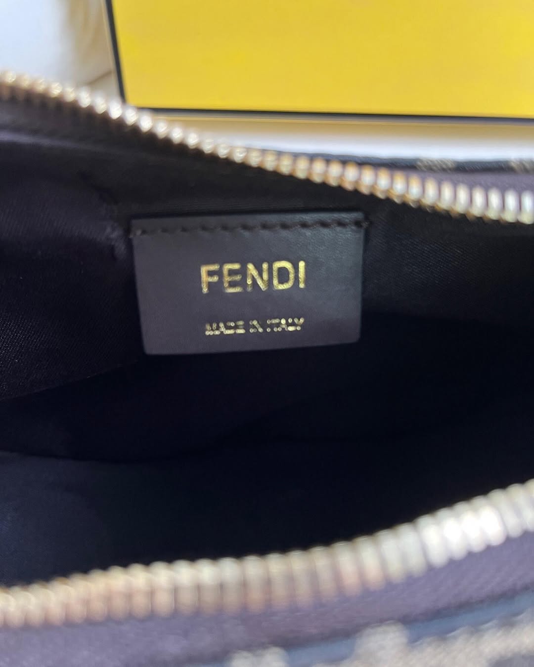 Fe*di graphy small brown ff jacquard bag - image 7