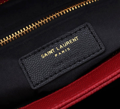 saint laurent tribeca shoulder bag in burgundy leather - image 5