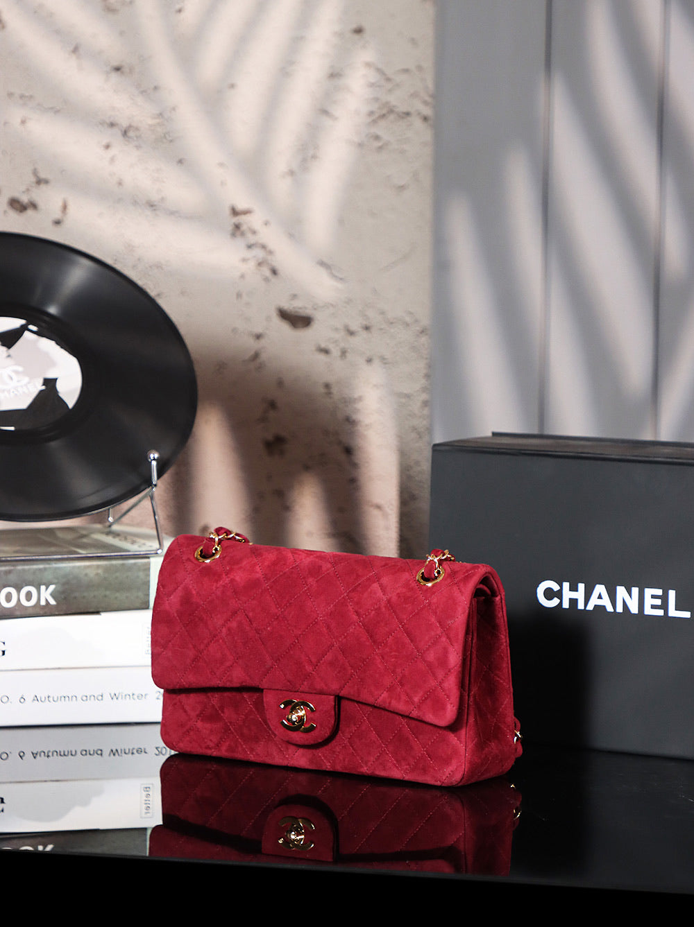 Chan*l vintage double flap bag suede - image 2