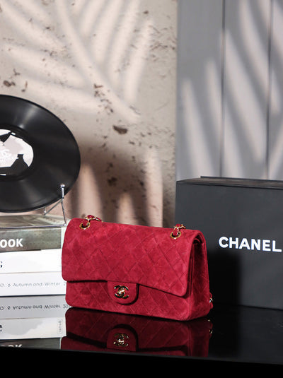 Chan*l vintage double flap bag suede - image 2