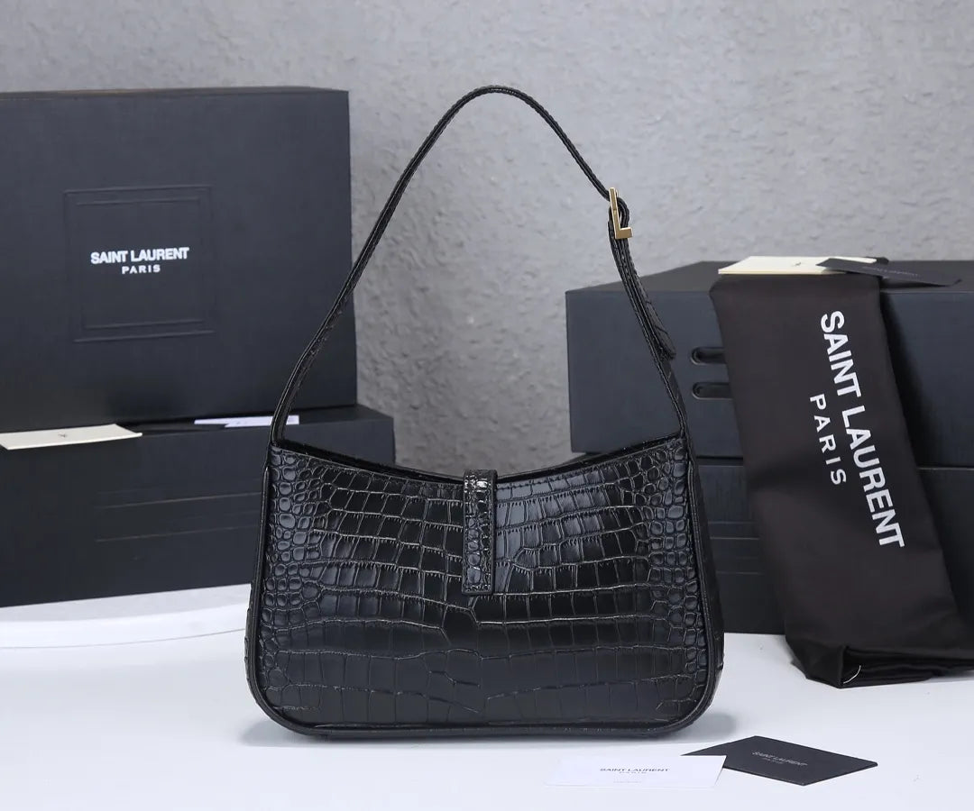 Y*L black crocodile shoulder bag - image 4