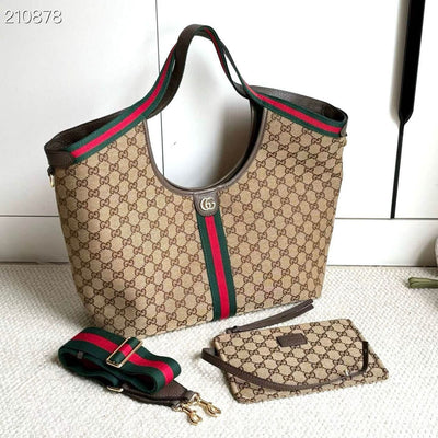 Guc*i giglio tote brown top quality 1:1 replica - image 2