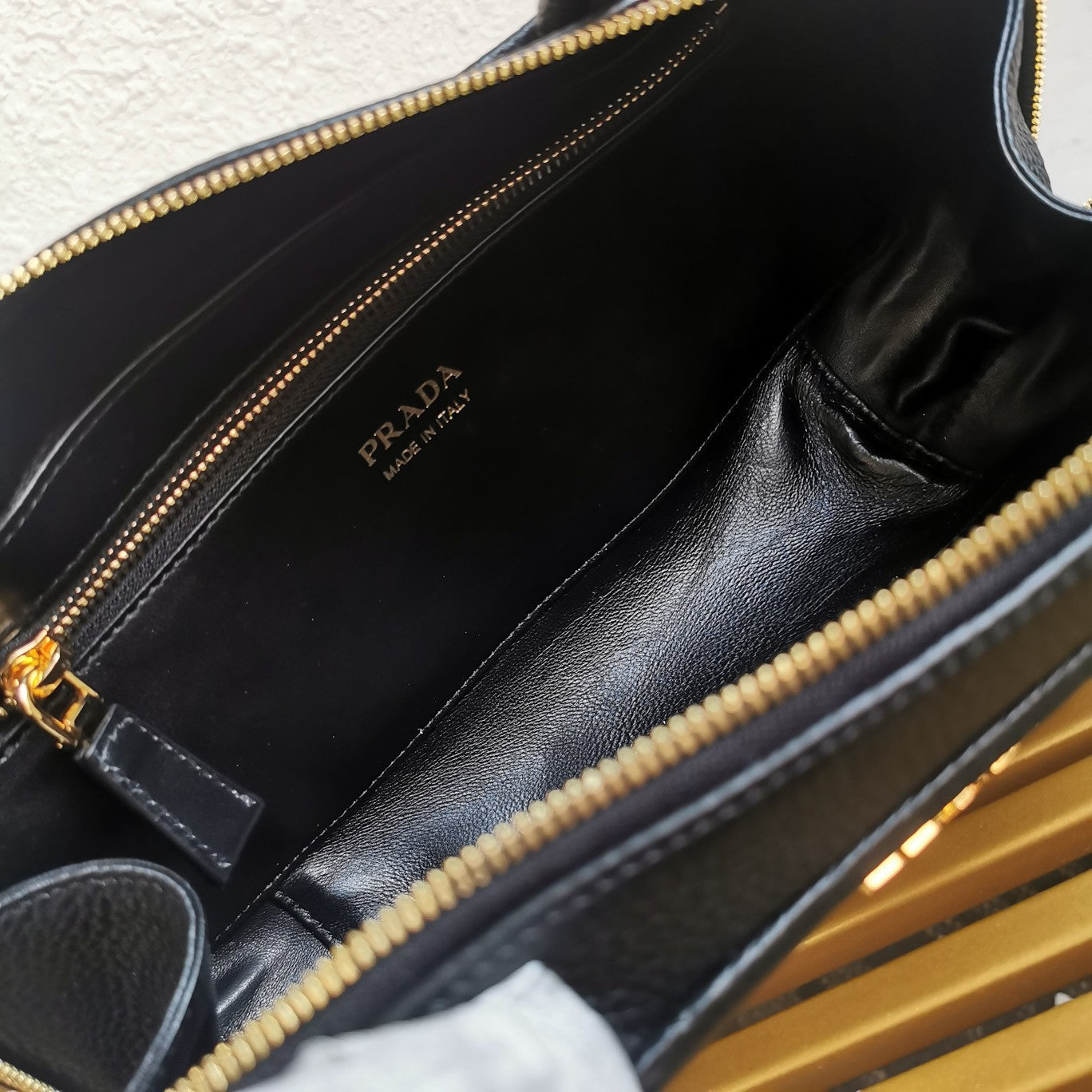 Pr*da medium leather top-handle bag in black - image 3