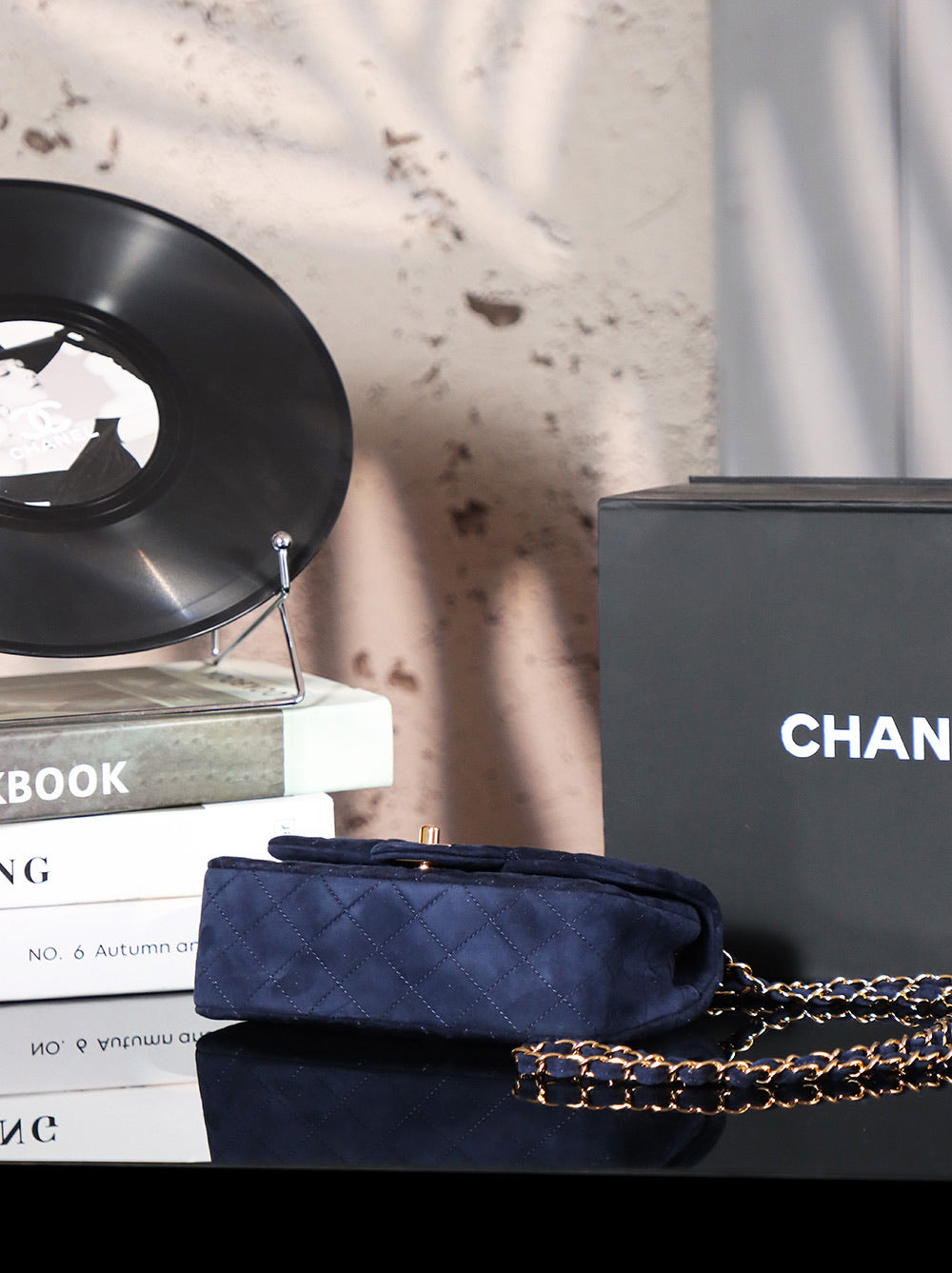 Chan*l vintage double flap bag suede - image 3