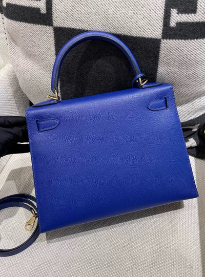 Herm*s kelly 28 electric blue epsom leather gold hardware - image 4
