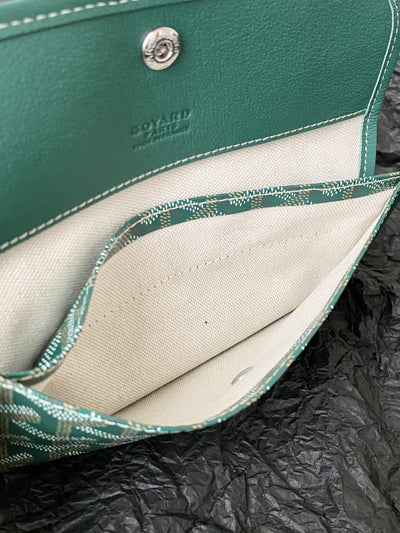 Goya*d green Goya*dine canvas & chevroches calfskin saint Lou*s pm tote - image 3