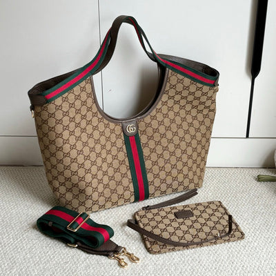 Guc*i giglio tote brown top quality 1:1 replica - image 3