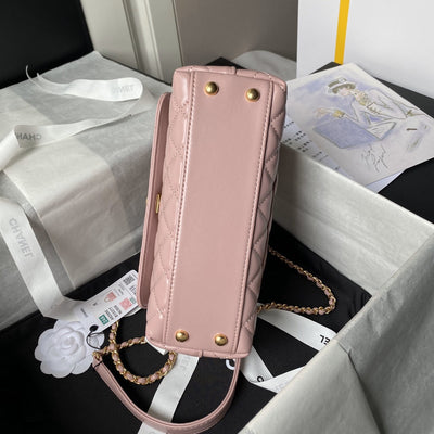 Chan*l 22b small flap bag gem chain dust pink - image 5