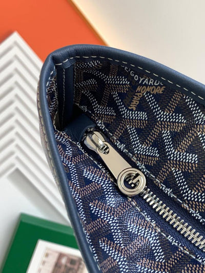 Goya*d navy blue Goya*dine coated canvas and leather saint Lou*s pm tote - image 5