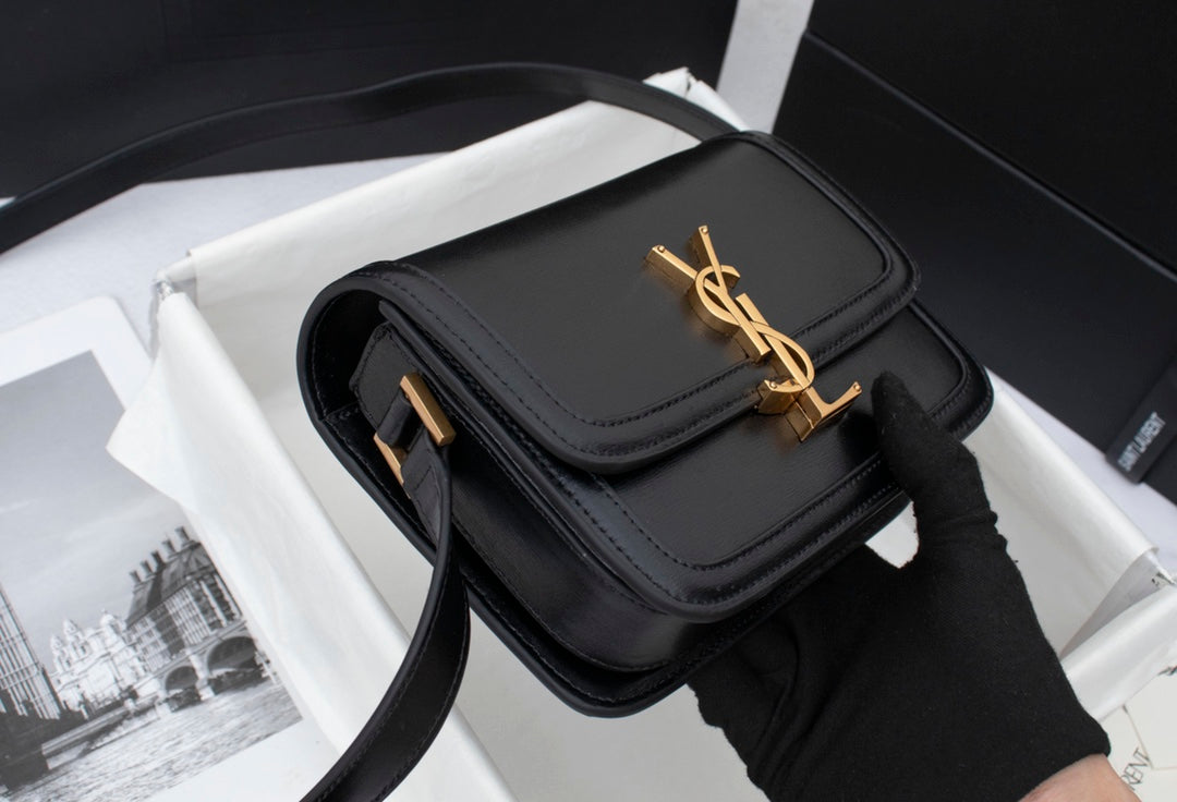 saint laurent Y*L solferino small leather satchel shoulder bag in black - image 2