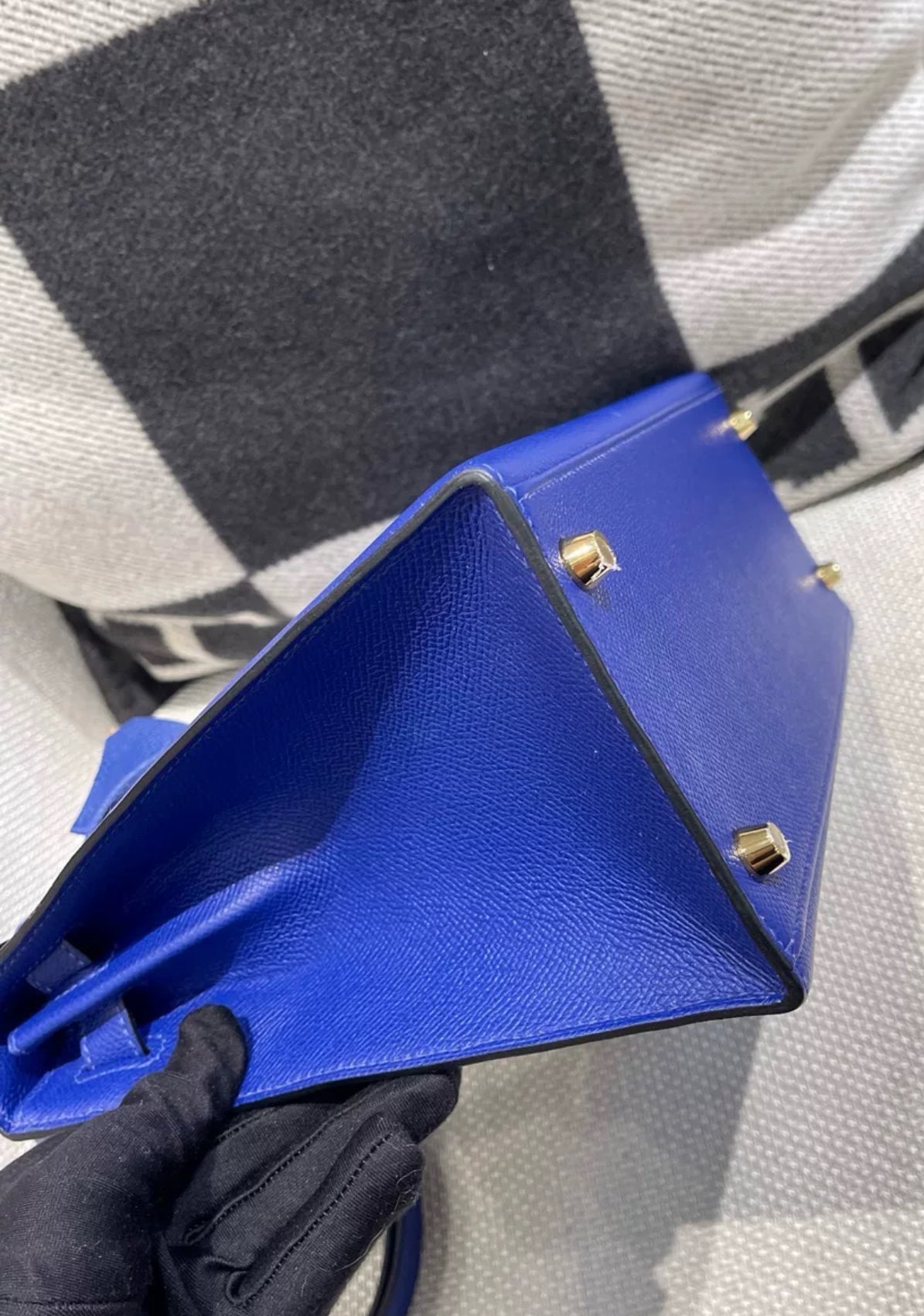 Herm*s kelly 28 electric blue epsom leather gold hardware - image 5
