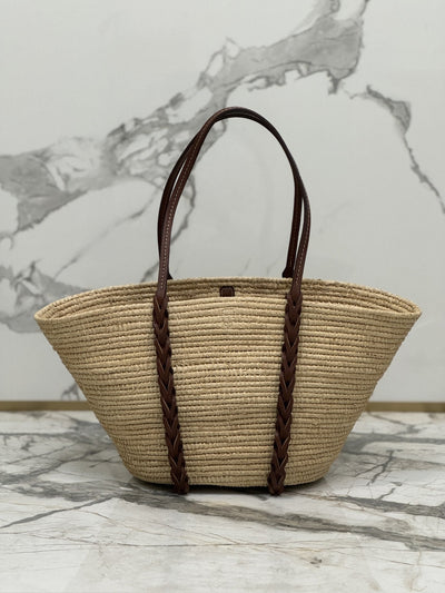 Pr*da braided handle basket bag - image 5