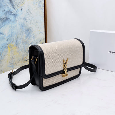 saint laurent solferino medium cotton and leather shoulder bag - image 3