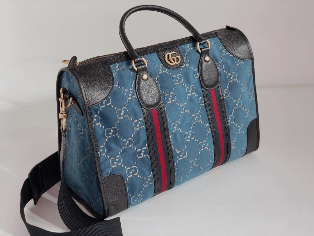 Guc*i velvet gg monogram textured calfskin - image 4