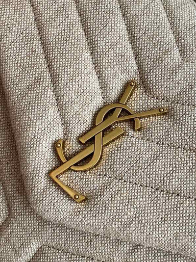 saint laurent beige suede y quilted monogram - image 5