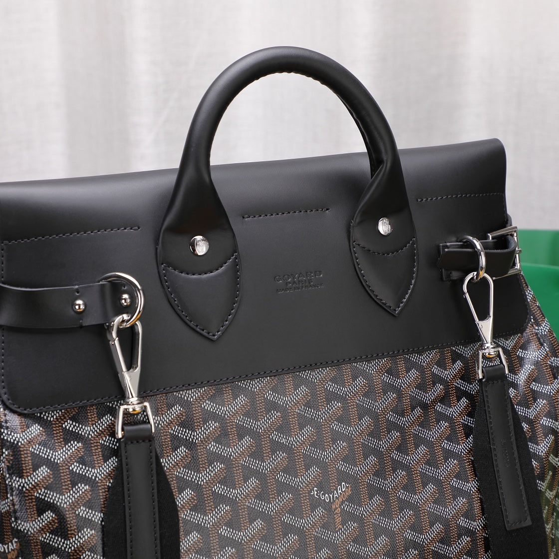 Goya*d steamer gm black leather travel - image 2