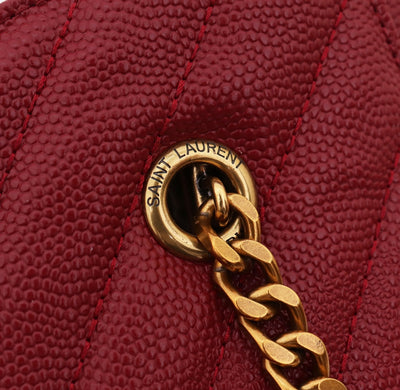 saint laurent tribeca shoulder bag in burgundy leather - image 7