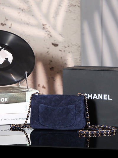 Chan*l vintage double flap bag suede - image 4
