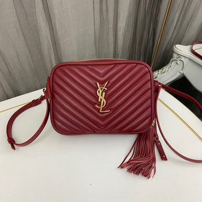 saint laurent lou medium Y*L camera bag with pocket and tassel in quilted leather - main image