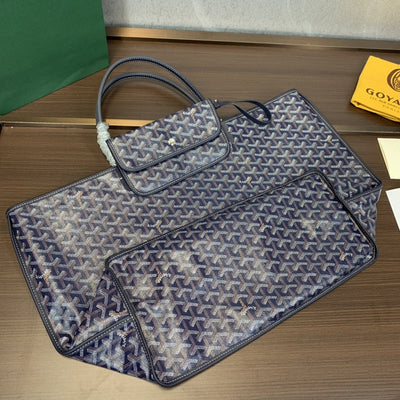Goya*d navy blue anjou gm tote bag - image 6