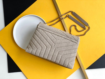 saint laurent beige suede y quilted monogram - image 6