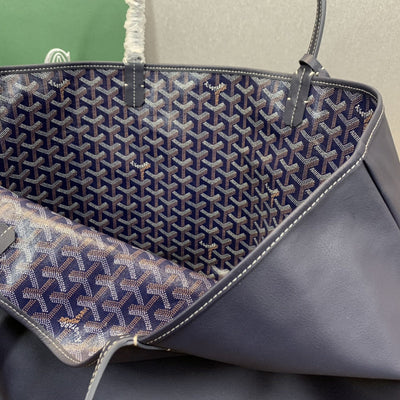 Goya*d navy blue anjou gm tote bag - image 7