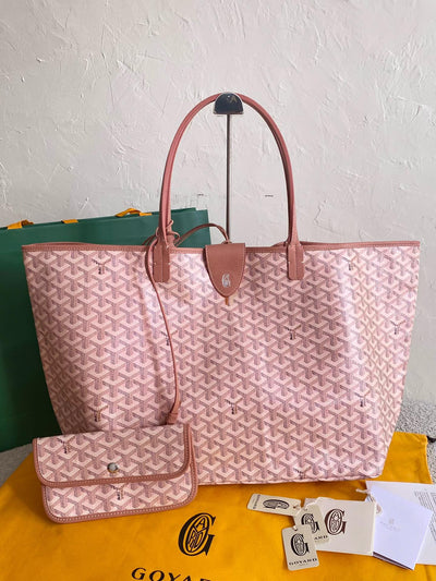 Goya*d green Goya*dine coated canvas and leather saint Lou*s gm tote - image 7