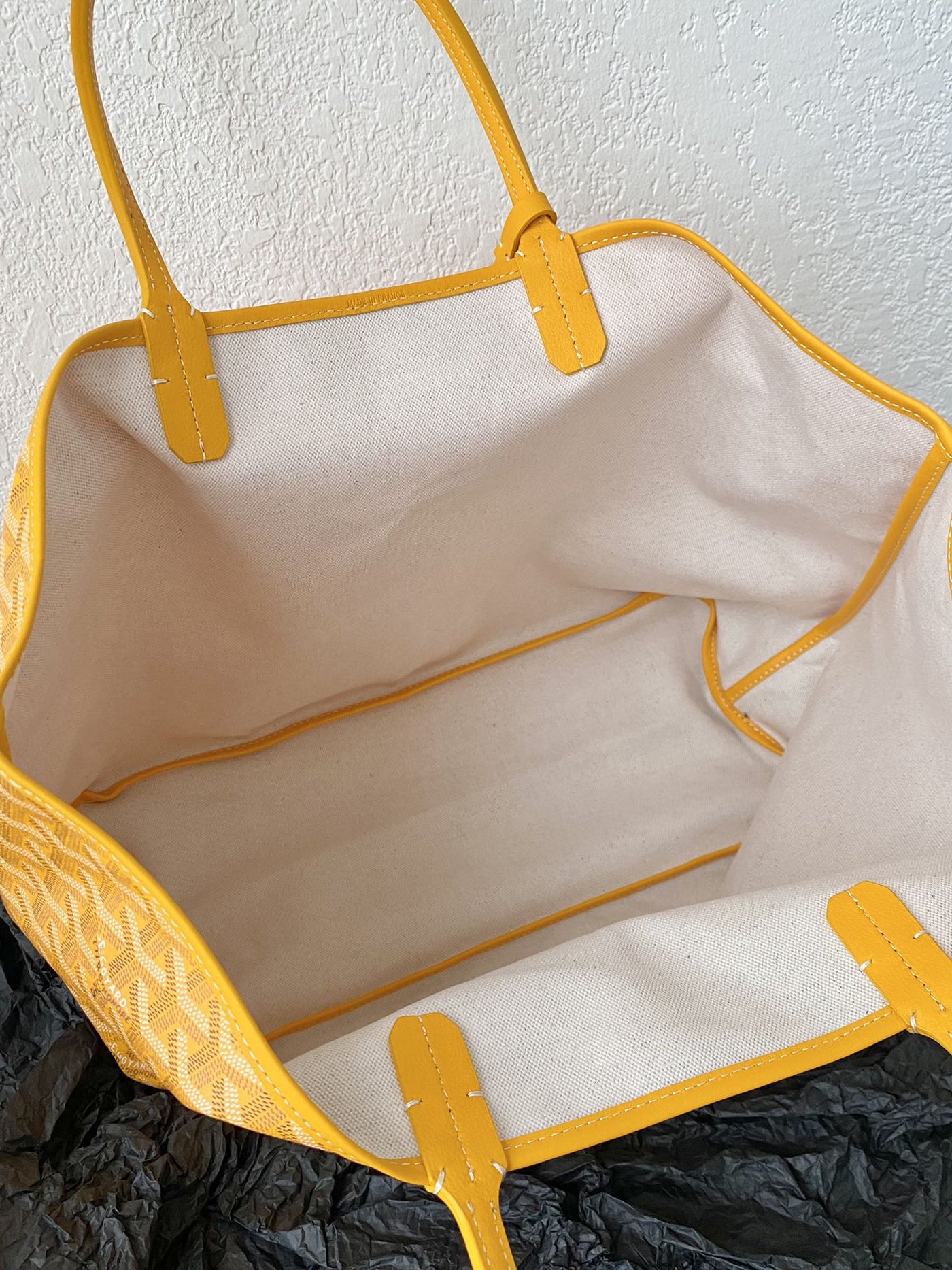 Goya*d yellow Goya*dine canvas & chevroches calfskin saint Lou*s pm tote - image 4