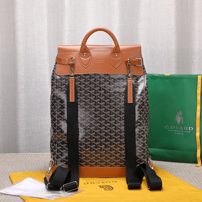 Goya*d black Goya*dine & brown leather steamer bag - image 7