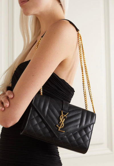 saint laurent envelope bag small black - image 3