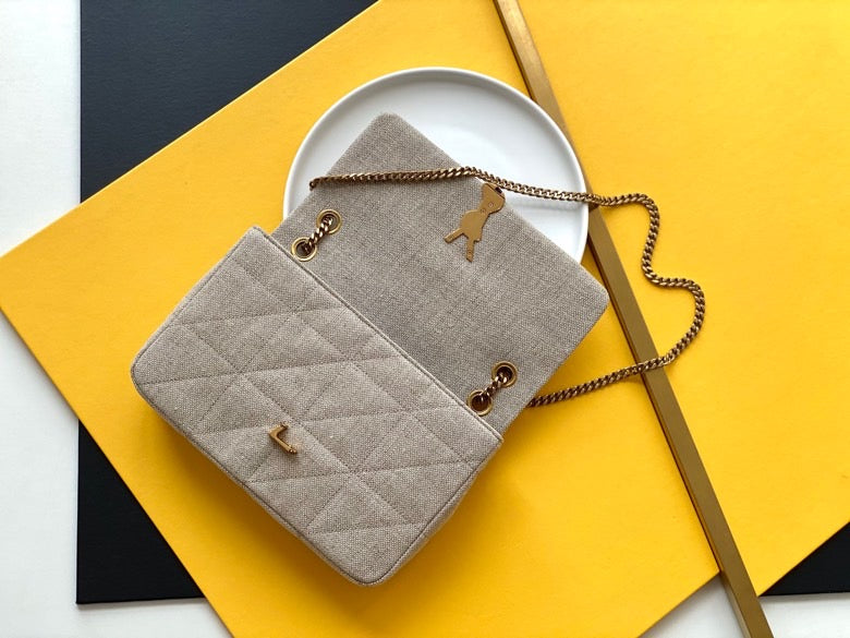 saint laurent beige suede y quilted monogram - image 7
